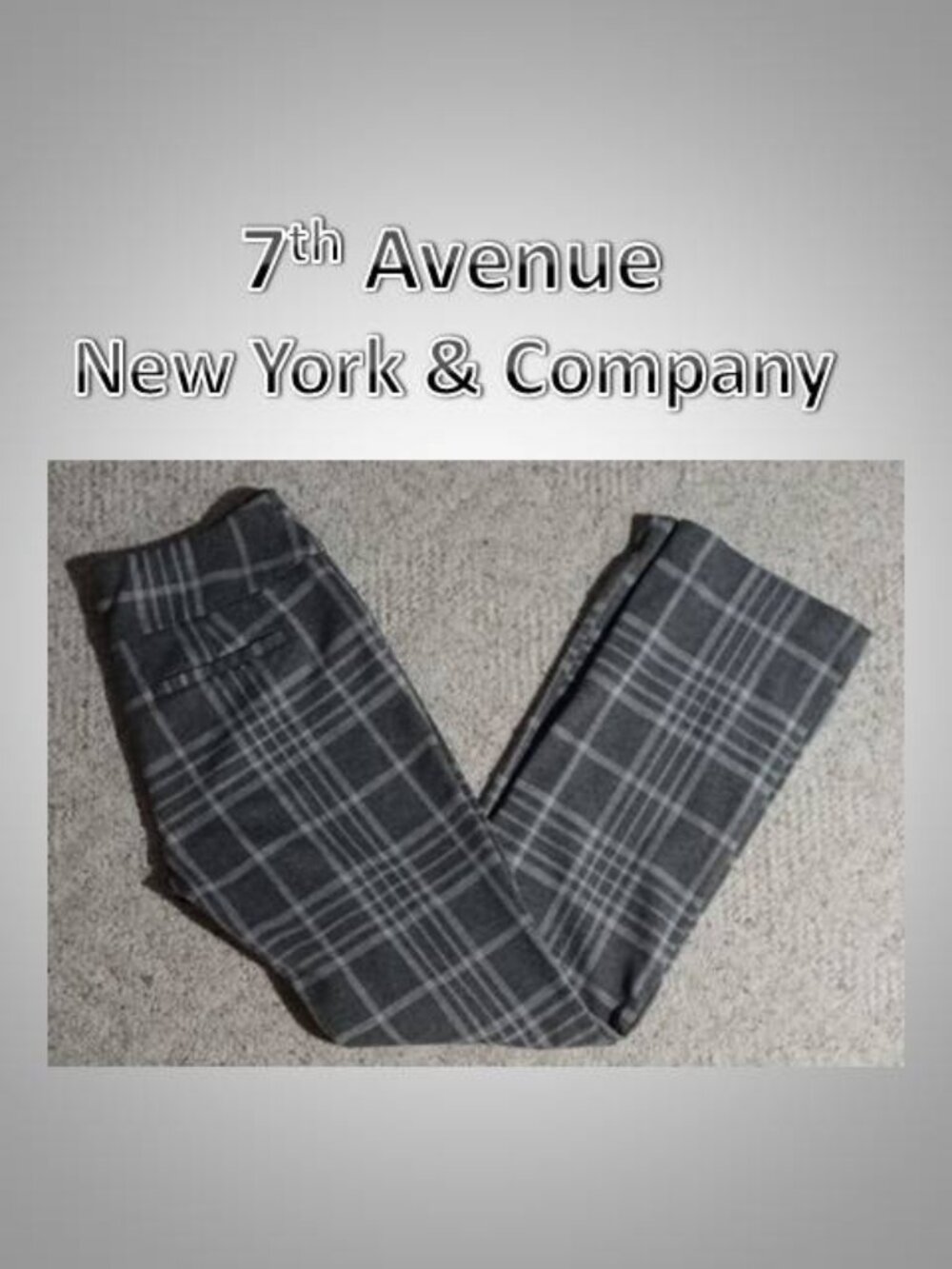 7th Avenue Design studio New York & Company plaid pants women's size small